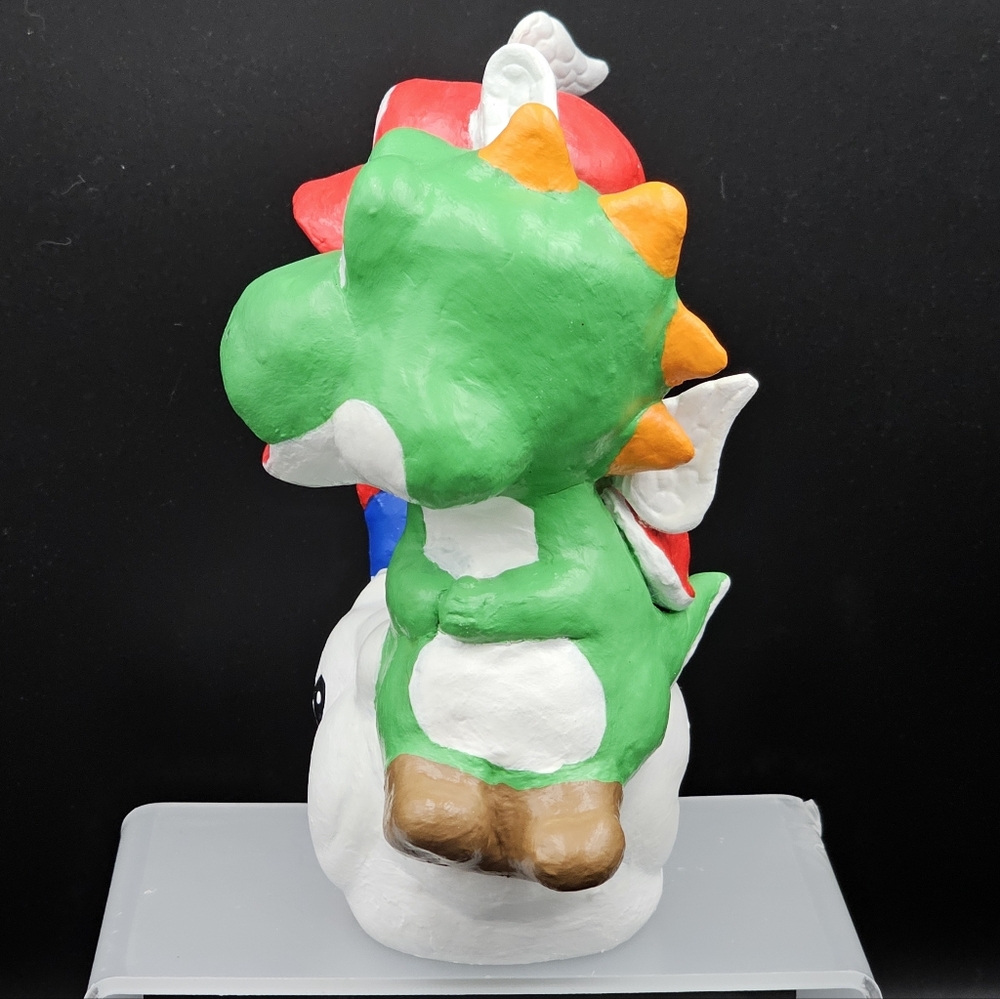 Mario and Yoshi Inspired Altered Precious Moments - OOAK - Picture 4 of 7